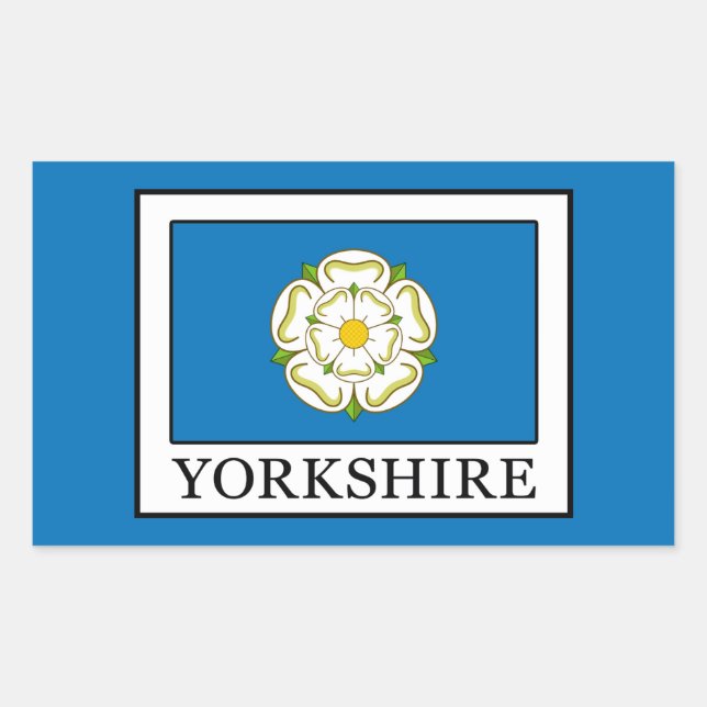 Yorkshire County England Rectangular Sticker (Front)