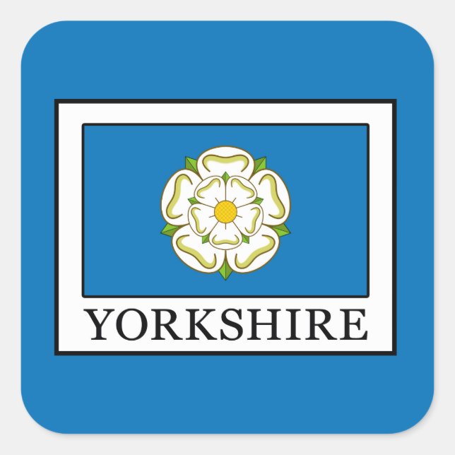 Yorkshire County England Square Sticker (Front)
