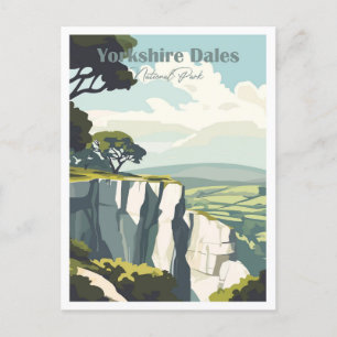 Yorkshire Dales Artwork Travel Place illustration Postcard