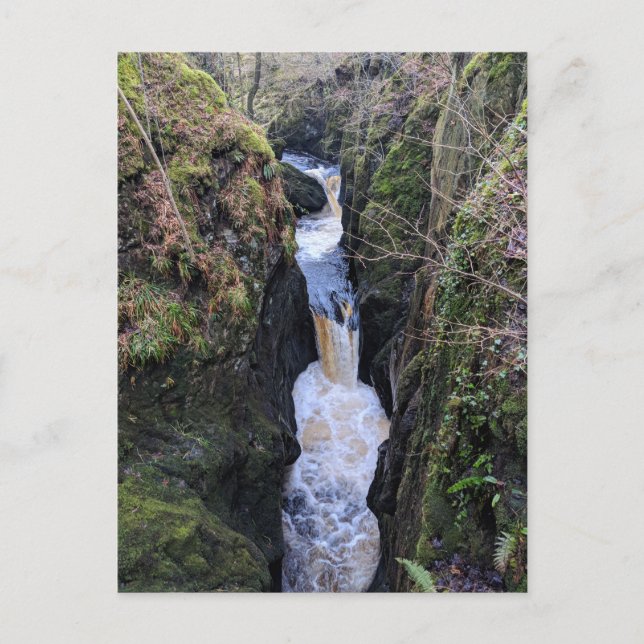 Yorkshire Dales, Baxengyhll Gorge Waterfall Postcard (Front)
