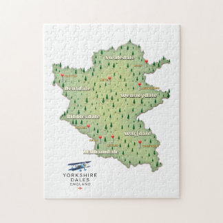 Yorkshire Dales England map Jigsaw Puzzle