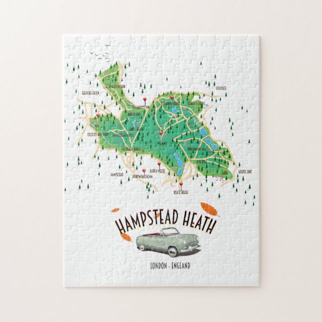 Yorkshire Dales England map Jigsaw Puzzle (Vertical)