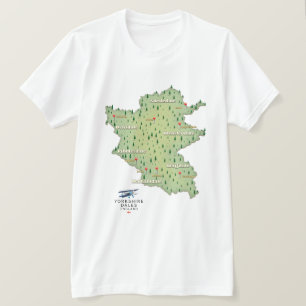 Yorkshire Dales England map T-Shirt