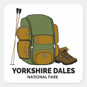Yorkshire Dales National Park Backpack Square Sticker