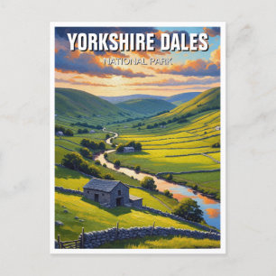 Yorkshire Dales National Park England Travel Postcard