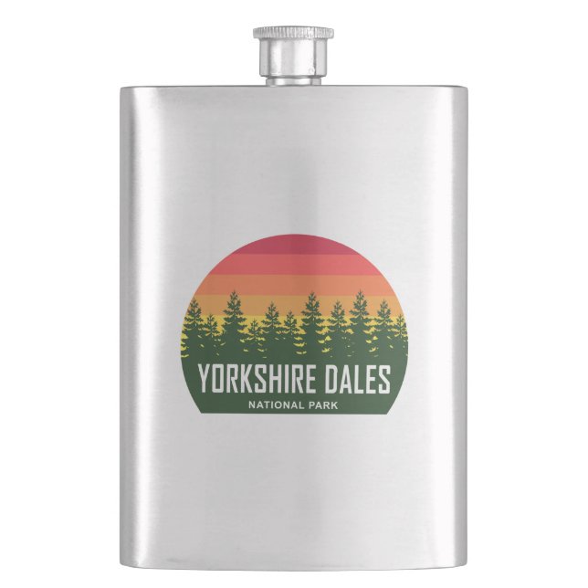 Yorkshire Dales National Park Hip Flask (Front)