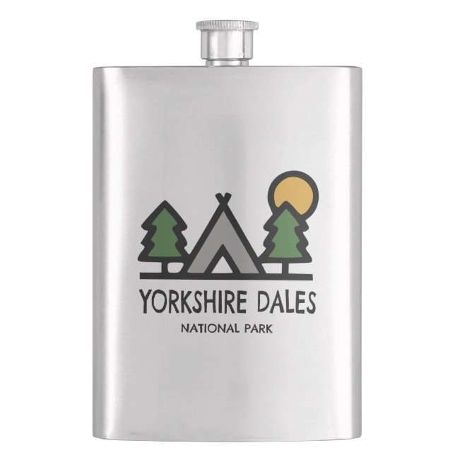 Yorkshire Dales National Park Hip Flask (Front)