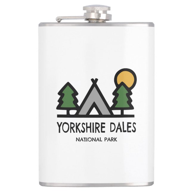 Yorkshire Dales National Park Hip Flask (Front)