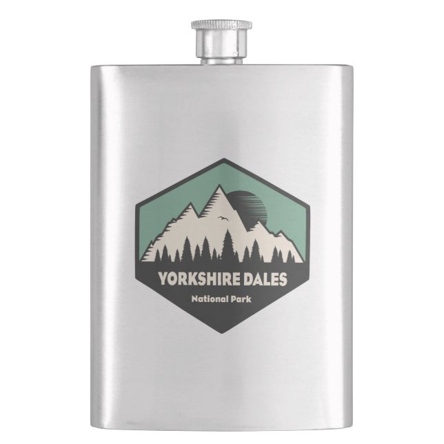 Yorkshire Dales National Park Hip Flask (Front)
