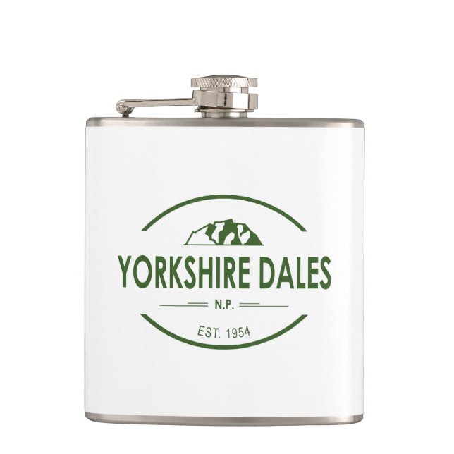 Yorkshire Dales National Park Hip Flask (Front)