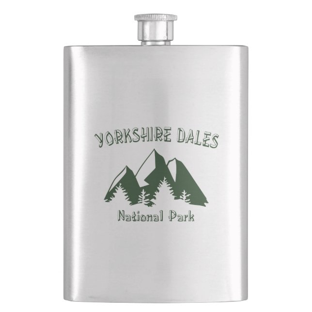 Yorkshire Dales National Park Hip Flask (Front)