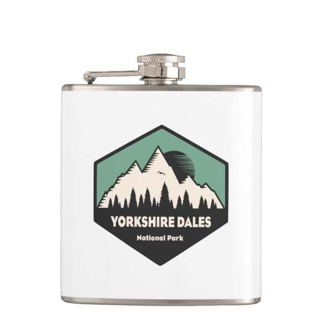 Yorkshire Dales National Park Hip Flask (Front)