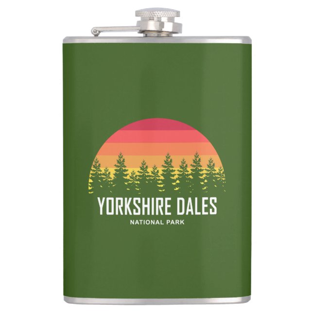 Yorkshire Dales National Park Hip Flask (Front)