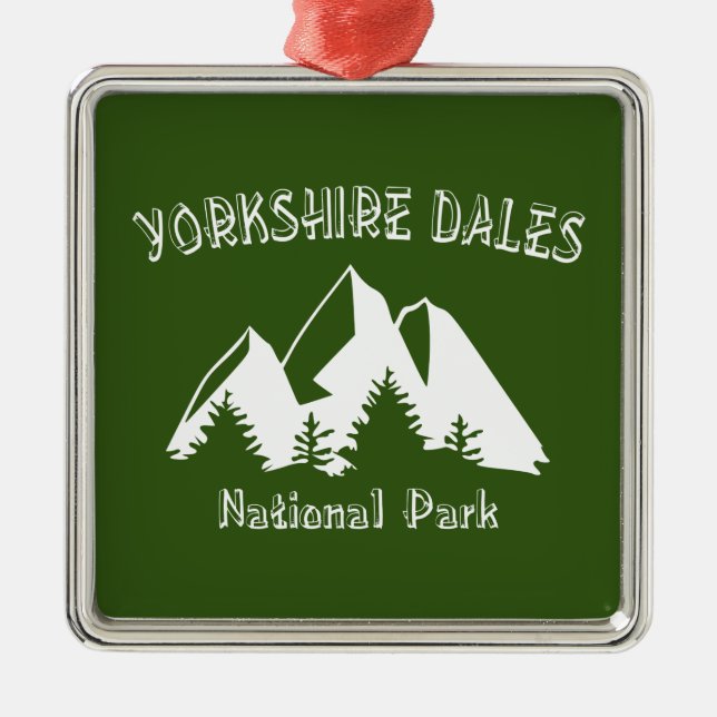Yorkshire Dales National Park Metal Tree Decoration (Front)