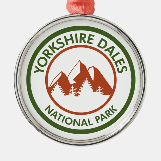 Yorkshire Dales National Park Metal Tree Decoration (Front)