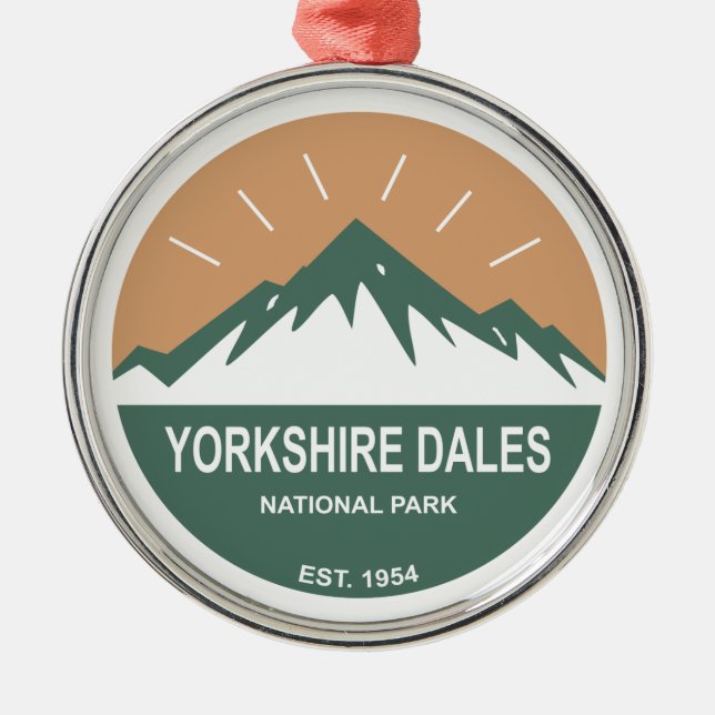 Yorkshire Dales National Park Metal Tree Decoration (Front)