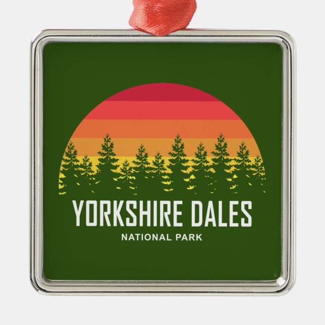 Yorkshire Dales National Park Metal Tree Decoration (Front)