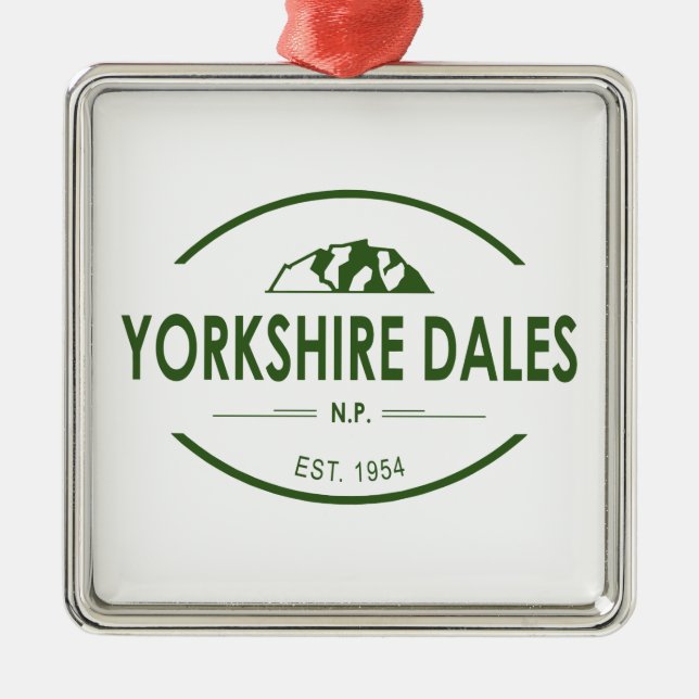 Yorkshire Dales National Park Metal Tree Decoration (Front)