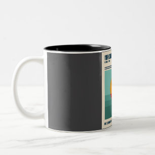 Yorkshire Dales National Park Retro Travel Art Two-Tone Coffee Mug