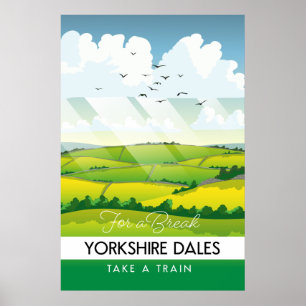 Yorkshire Dales travel poster. Poster
