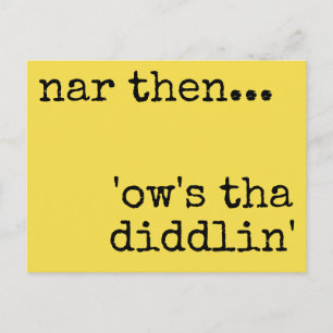 Yorkshire dialect postcard