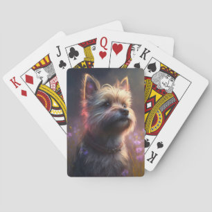 Yorkshire Dog Animal Portrait Painting Pet  Playing Cards
