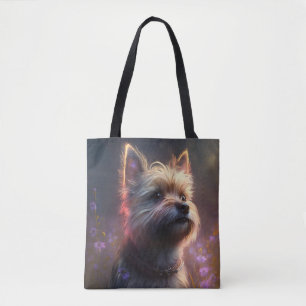 Yorkshire Dog Animal Portrait Painting Pet Tote Bag
