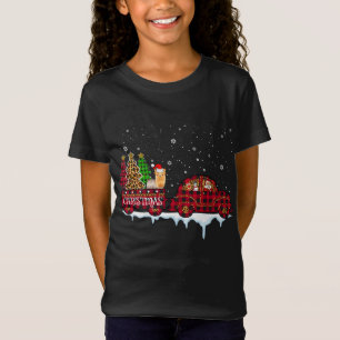 Yorkshire Dog Christmas Red Plaid Truck Santa Xmas T-Shirt