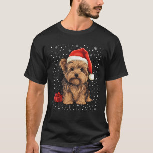 Yorkshire Dog Christmas Santa Hat Yorkie Xmas Paja T-Shirt