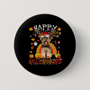 Yorkshire Dog Halloween Christmas Dog Happy Hallot 6 Cm Round Badge