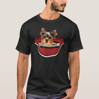 Yorkshire Dog Mini Dog Pocket Design Yorkie T-Shirt