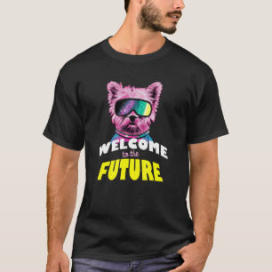 Yorkshire Futuristic Dog Cool Yorkie Men Women Kid T-Shirt