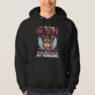 Yorkshire Heart Valentine's Day Animal For Womens  Hoodie
