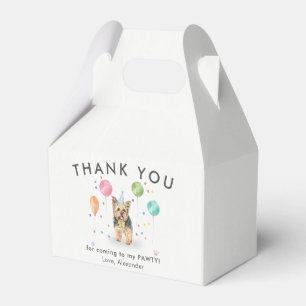Yorkshire Lets Pawty Puppy Dog Birthday Thank You  Favour Box