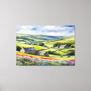 "Yorkshire Meadowsong" Landscape Yorkshire Dales Canvas Print