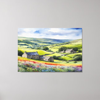 "Yorkshire Meadowsong" Landscape Yorkshire Dales Canvas Print