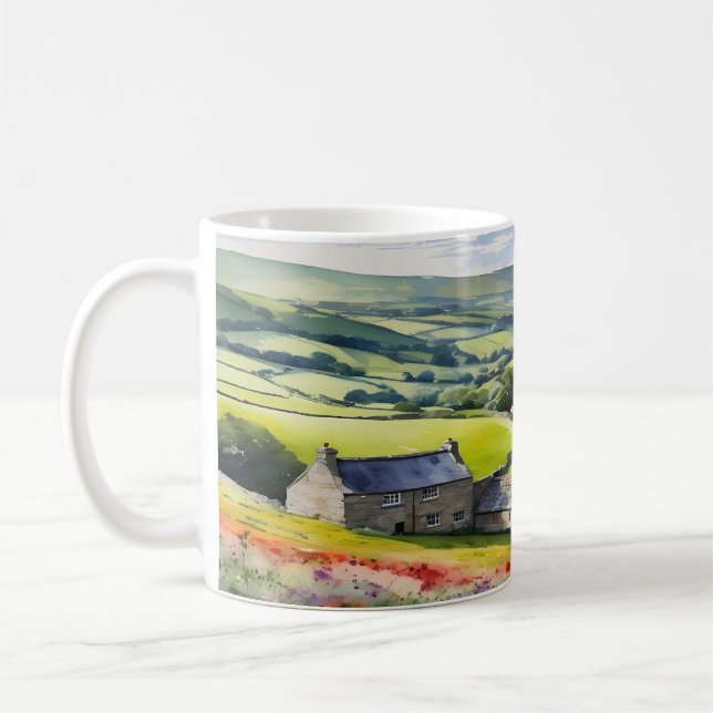 "Yorkshire Meadowsong" Landscape Yorkshire Dales  Coffee Mug (Left)