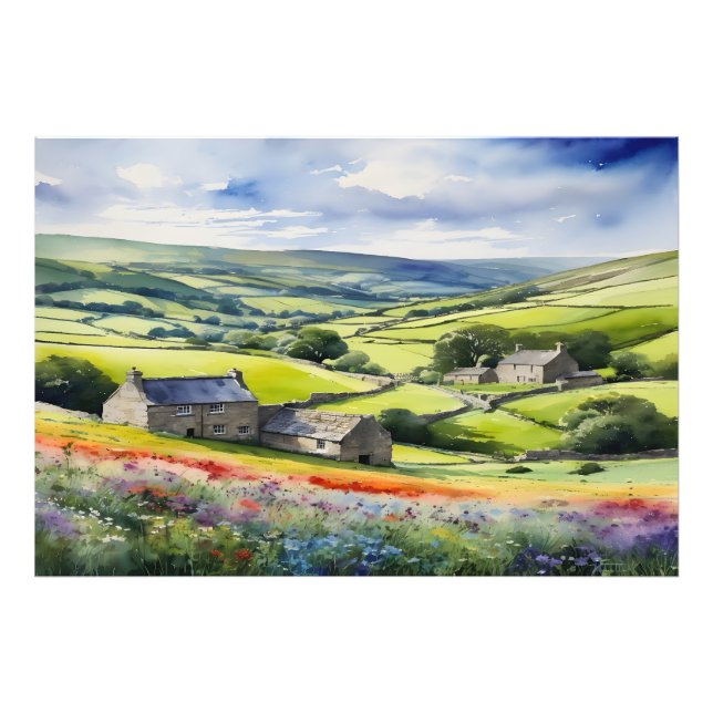 "Yorkshire Meadowsong" Landscape Yorkshire Dales  Photo Print (Front)