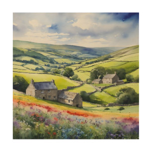 "Yorkshire Meadowsong" Landscape Yorkshire Dales  Wood Wall Art
