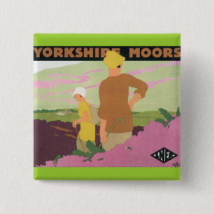 Yorkshire Moors 15 Cm Square Badge