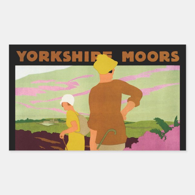 Yorkshire Moors Rectangular Sticker (Front)