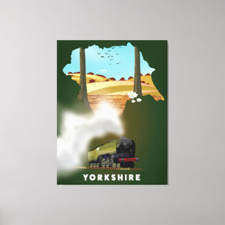 Yorkshire Railway map travel print