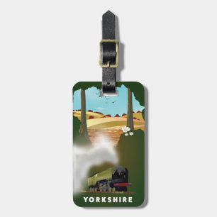 Yorkshire Railway map travel print Luggage Tag