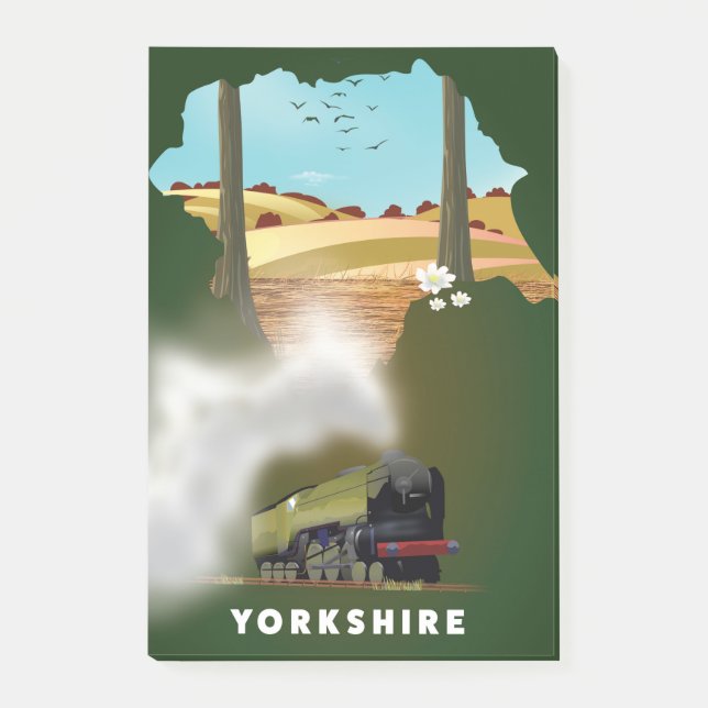 Yorkshire Railway map travel print Post-it Notes (Front)
