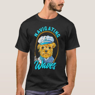 Yorkshire Sailor Navigating the Waves Yorkie Puppy T-Shirt