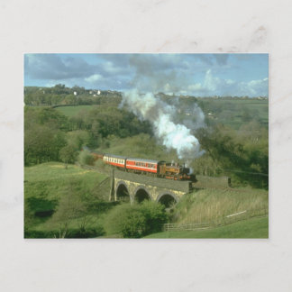 Yorkshire steam at Mytholmes Viaduct, KWVR Postcard