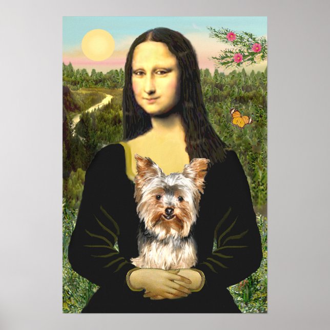 Yorkshire Terrier 17 - Mona Lisa Poster (Front)