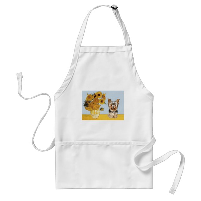 Yorkshire Terrier 17 - Sunflowers Standard Apron (Front)