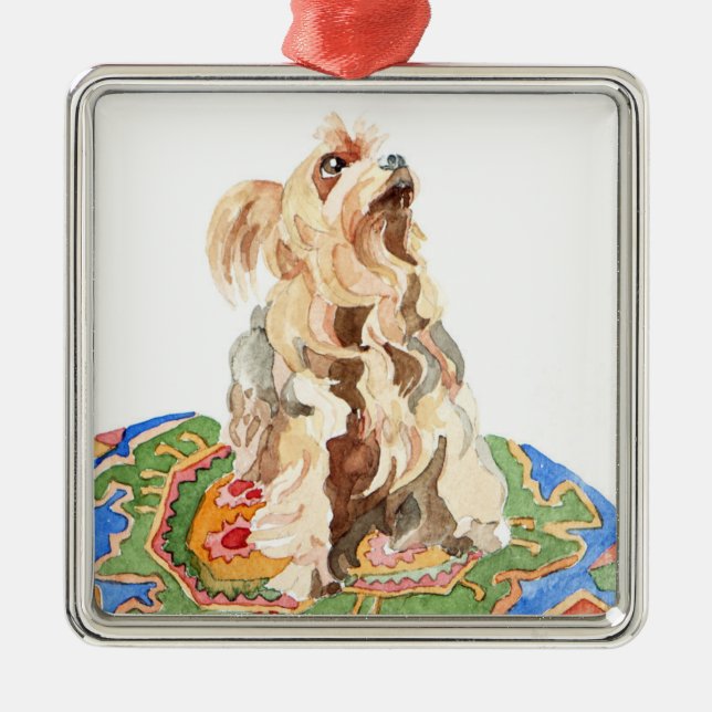 Yorkshire terrier 2012 metal tree decoration (Front)
