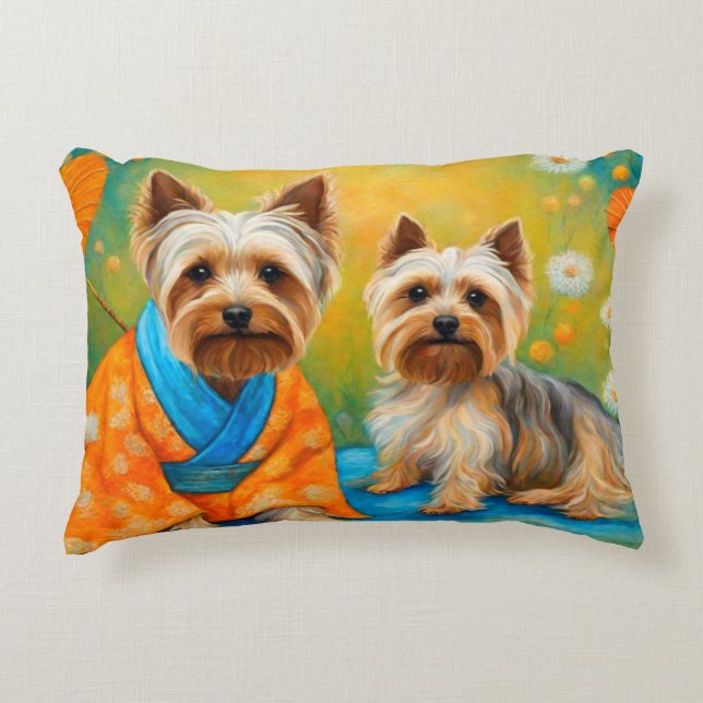 YORKSHIRE TERRIER-4 DECORATIVE CUSHION (Front)